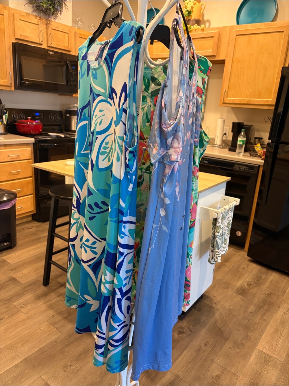 BundleOf(3)Casual Colorful and Comfortable Floral Design Summer Dresses Size XL